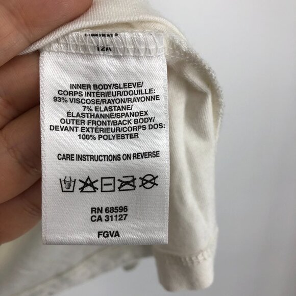 Reiss Ivory Tie twist Front Chiffon Layered 3/4 sleeve blouse size 0 - Picture 12 of 15